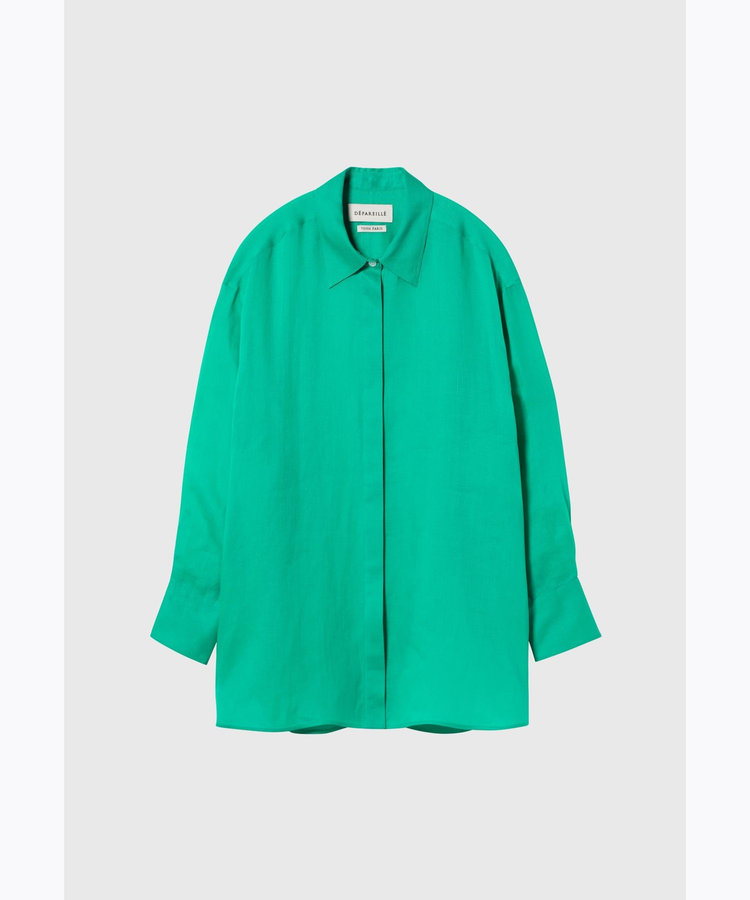 RAMIE TWILL REGULAR COLLAR SHIRT / ラミーツイルレギュラーカラーシャツ