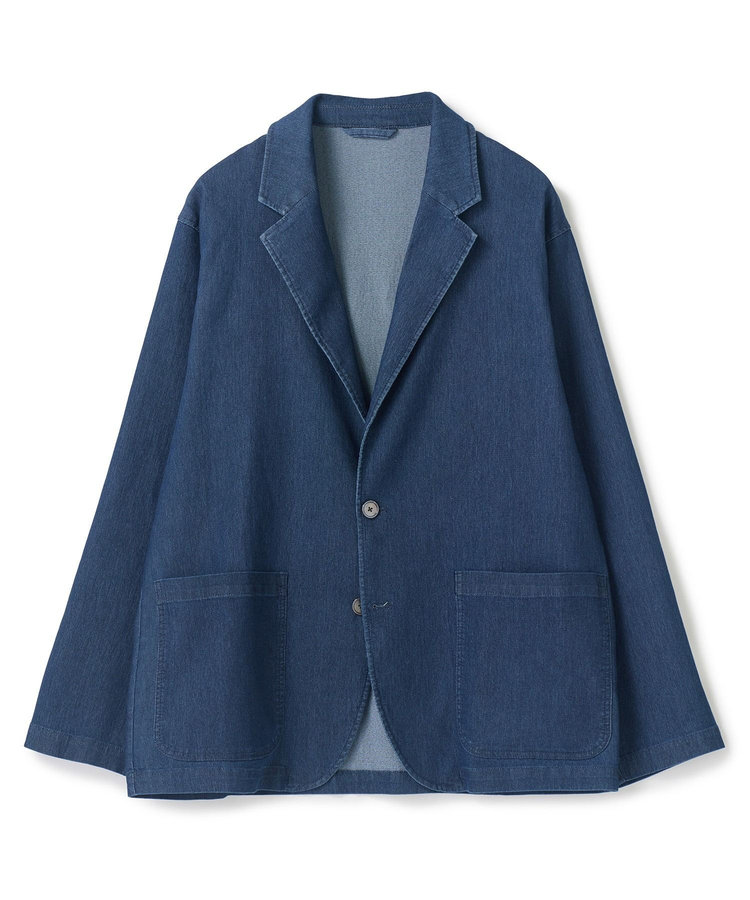 メッシュデニムジャケット〈ストレッチ・軽量・ハンドウォッシャブル・通気性〉
