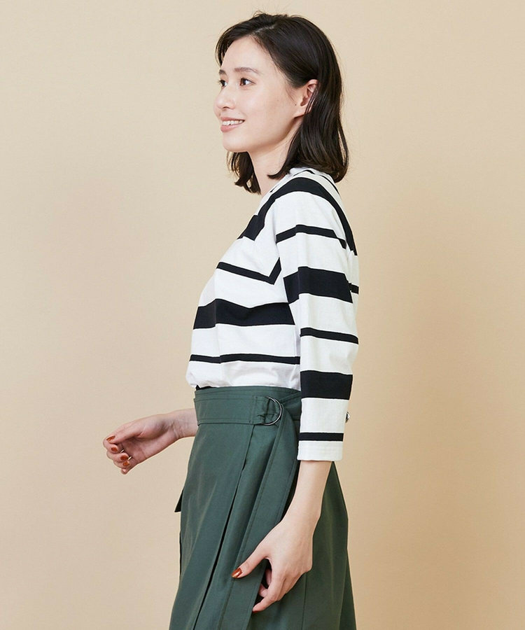 raspail × L'EQUIPE 別注クロップド丈ボーダーカットソー