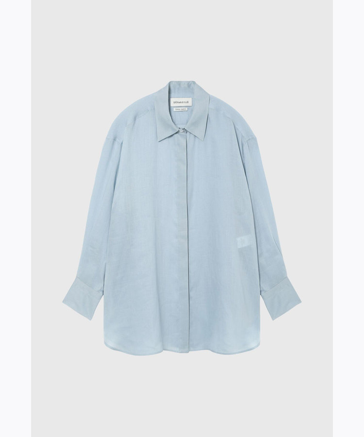 RAMIE TWILL REGULAR COLLAR SHIRT / ラミーツイルレギュラーカラーシャツ