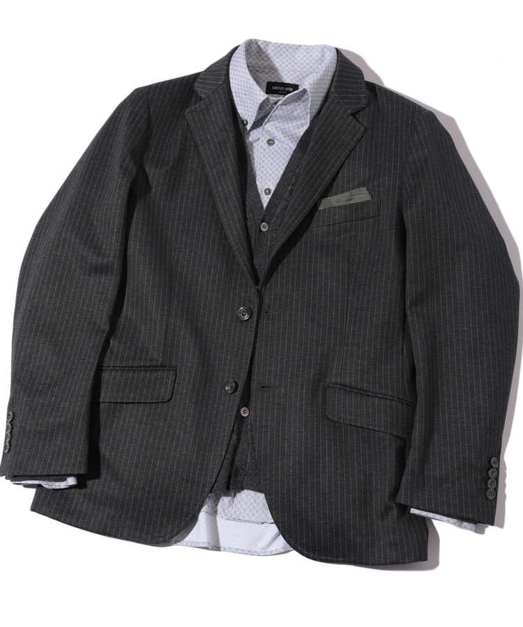 【ACTIVE TAILOR】エクストラTRジャージヘリンボーンプリントテーラードジャケット＜セットアップ・スリーピース対応＞