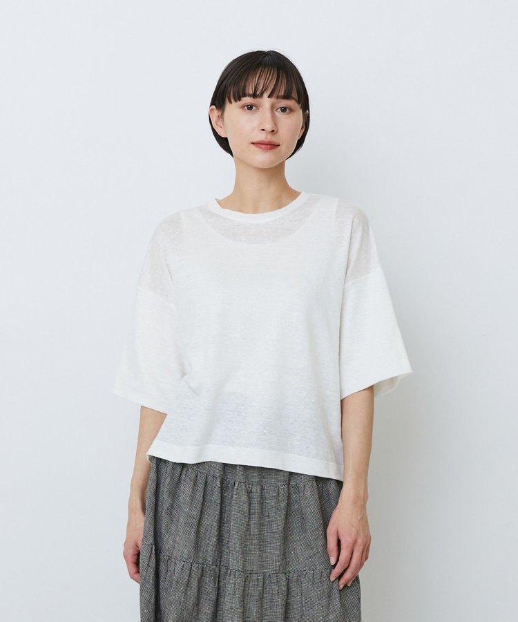 リネン天竺ショートTシャツ