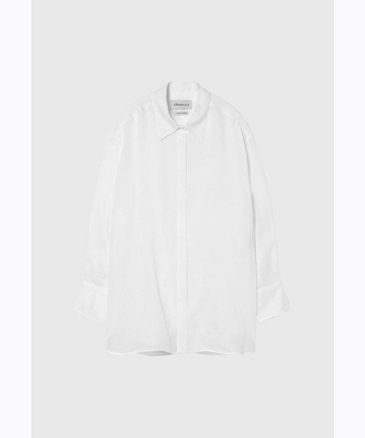 RAMIE TWILL REGULAR COLLAR SHIRT / ラミーツイルレギュラーカラーシャツ