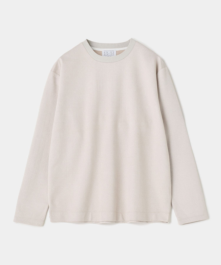 ビーガンスエードエンボスロングスリーブTシャツ