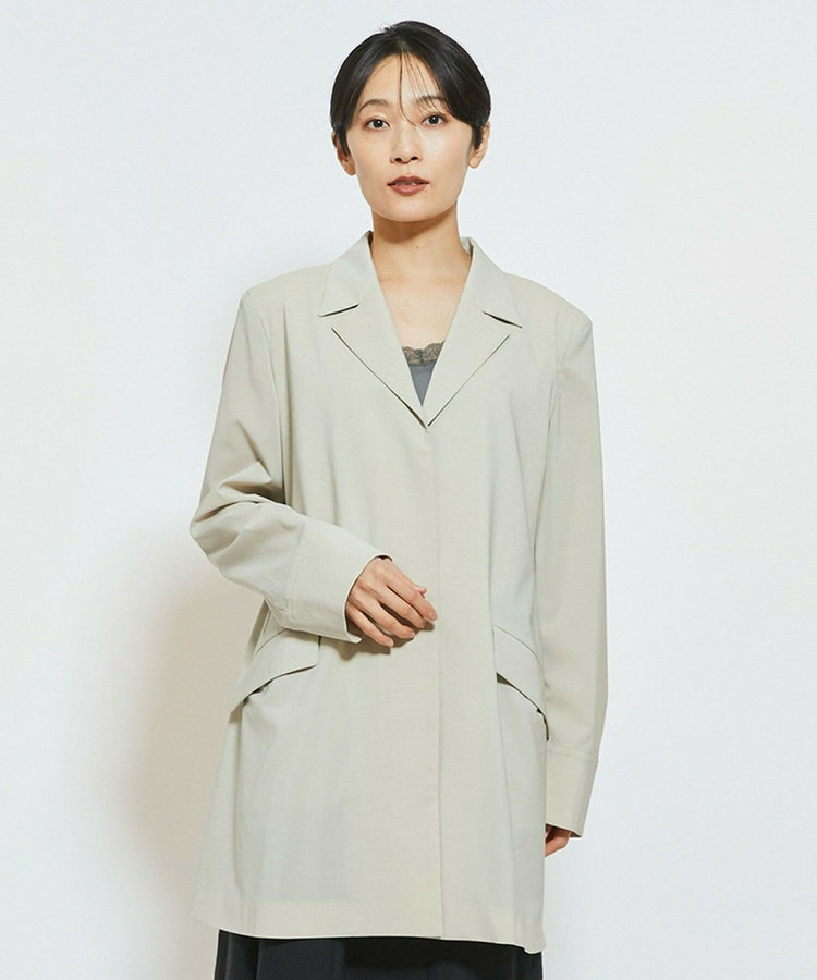 MOGA Collection Cu/Pメランジロングジャケット