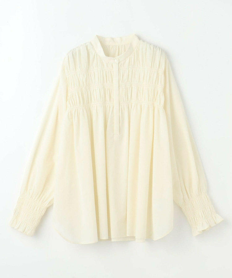 【大きいサイズ】feerique TRENOシャーリングブラウス