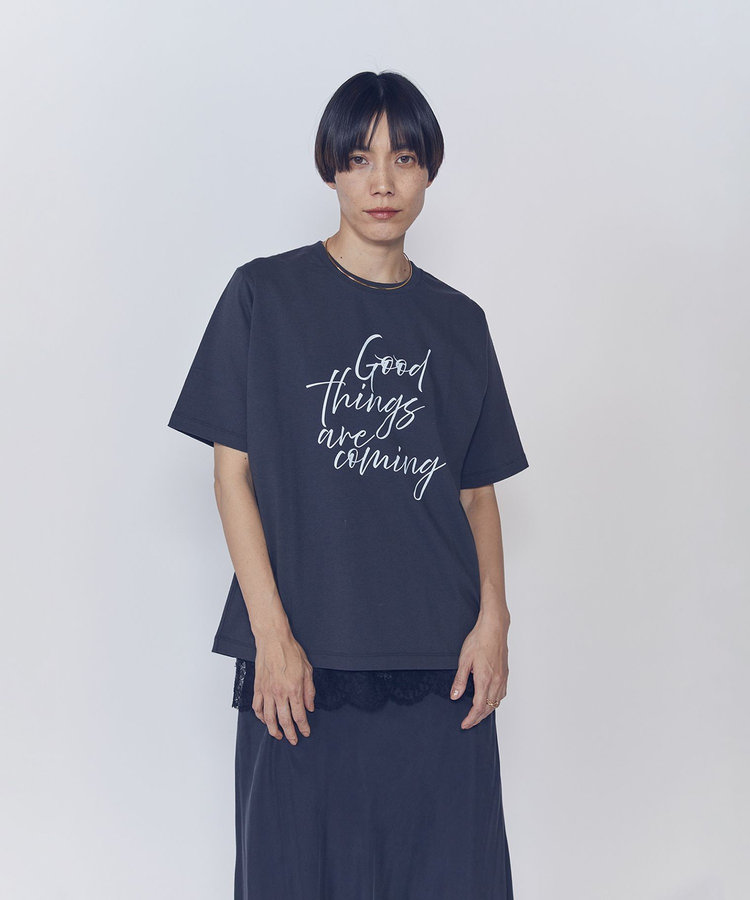 USコットンロゴプリントＴシャツ