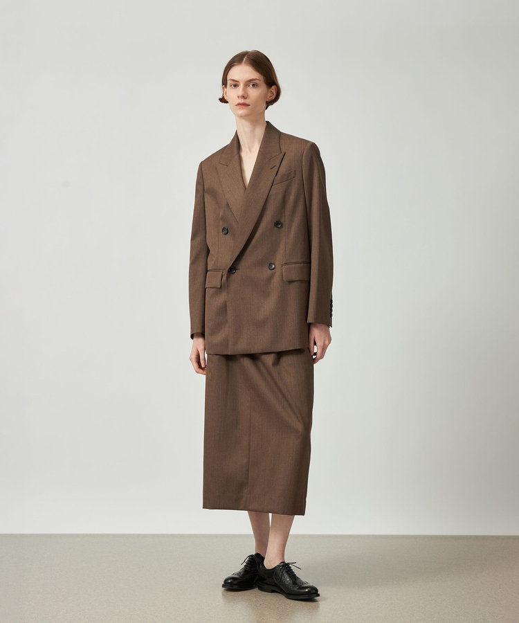 WOOL GABARDINE DOUBLE JACKET / ウールギャバジンダブルジャケット