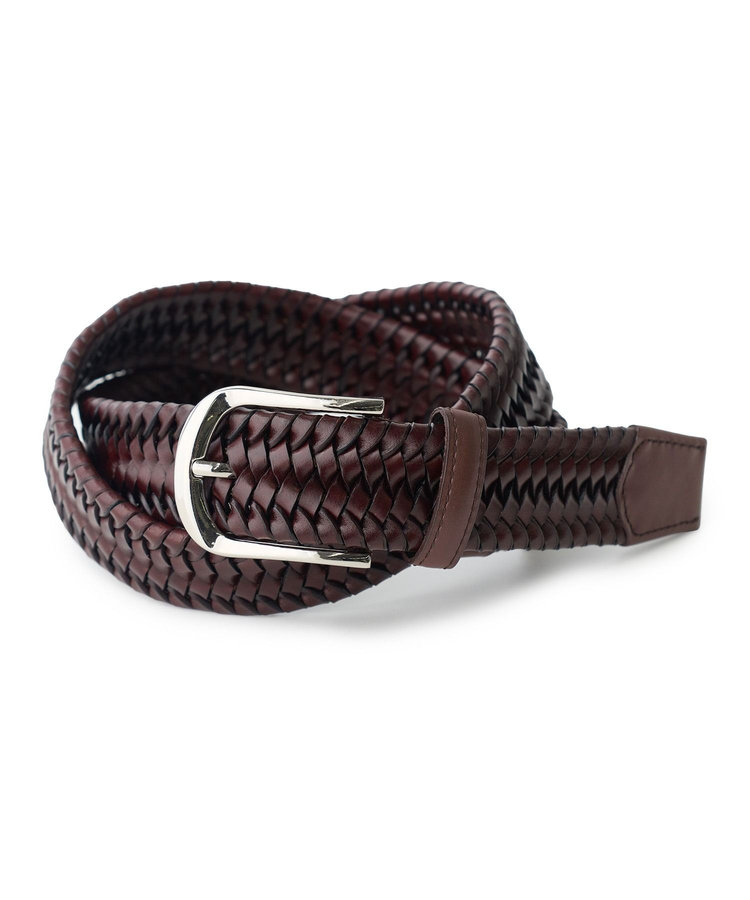 DOMODOSSOLA レザーメッシュプレーンベルト