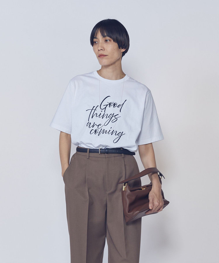 USコットンロゴプリントＴシャツ