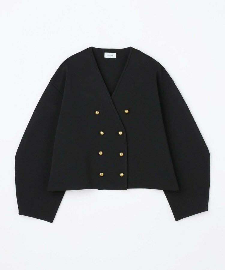 【大きいサイズ】バルキーポリエステルニットジャケット