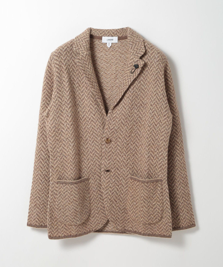 【LARDINI/ラルディーニ】アルパカウールヘリンボーンジャージジャケット