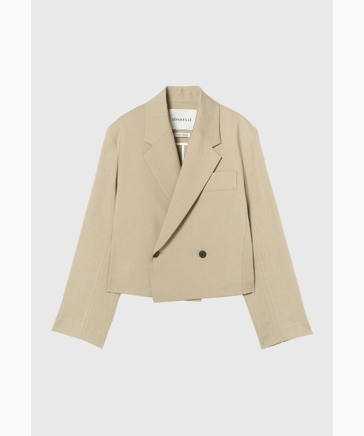 LINEN POLYESTER TWILL JACKET