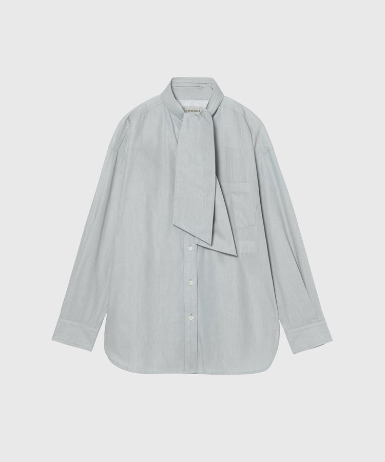 PINSTRIPE BOW SHIRT / ピンストライプボウシャツ