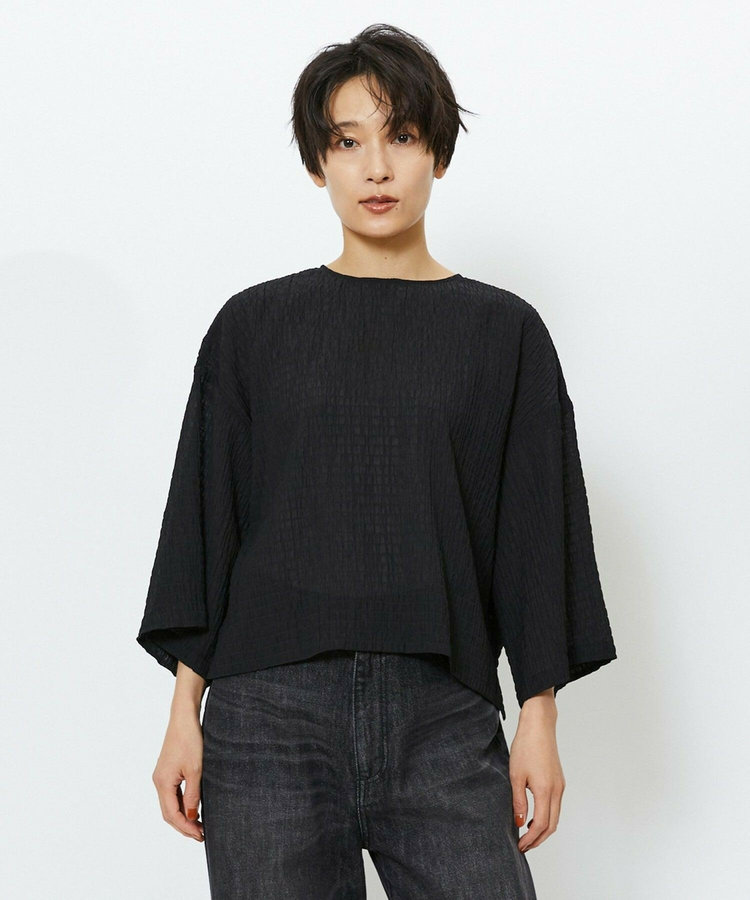 feerique　シャーリングクロスブラウス