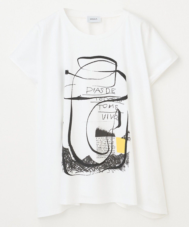 コットンスムースプリントTシャツ