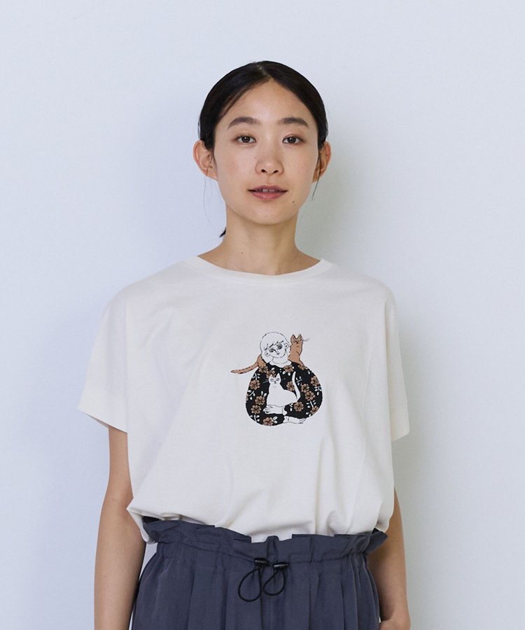 【6月お気に入り登録ブランド内1位】杉本さなえさん コラボフレンチスリーブTシャツ
