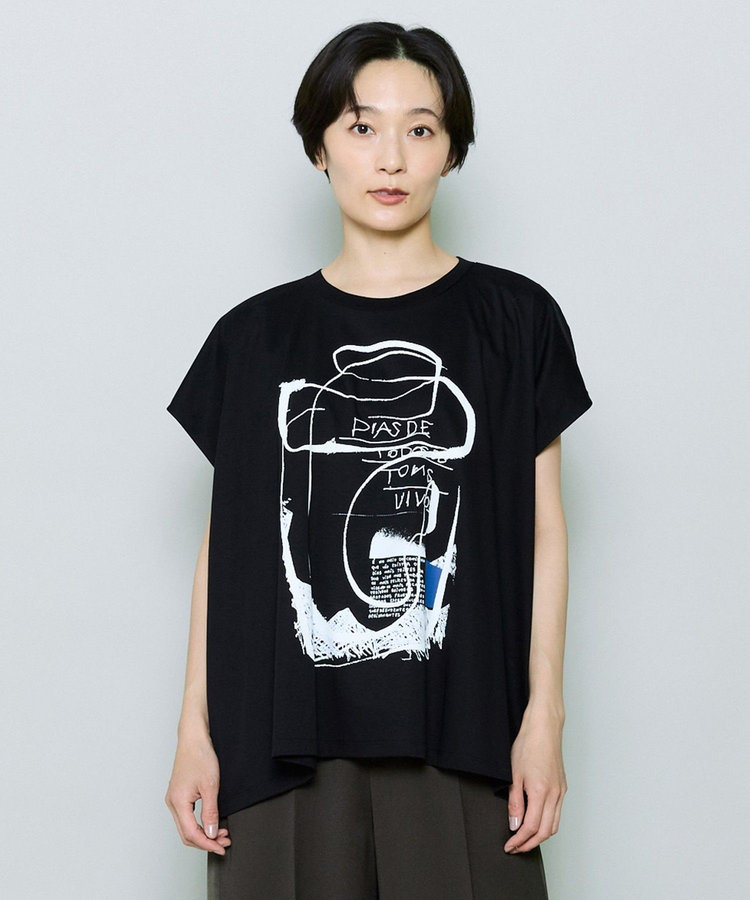 コットンスムースプリントTシャツ