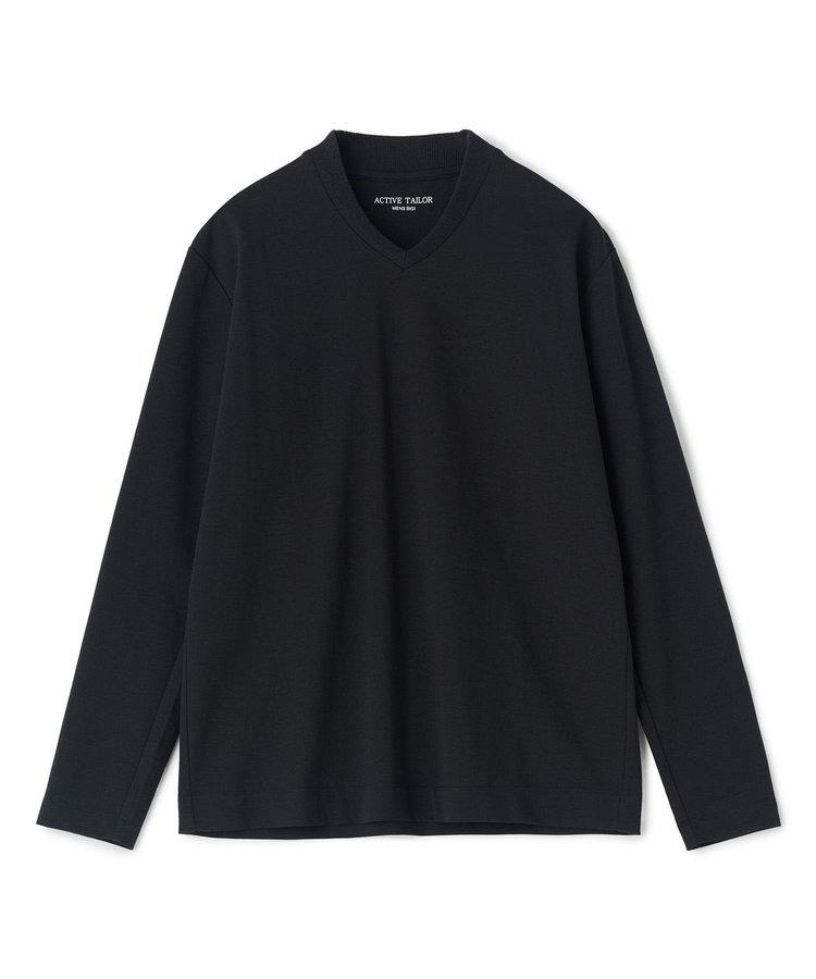 アクティブテーラー シルケットスムース VネックロングTシャツ［シルケット加工/抗菌防臭/帯電防止］