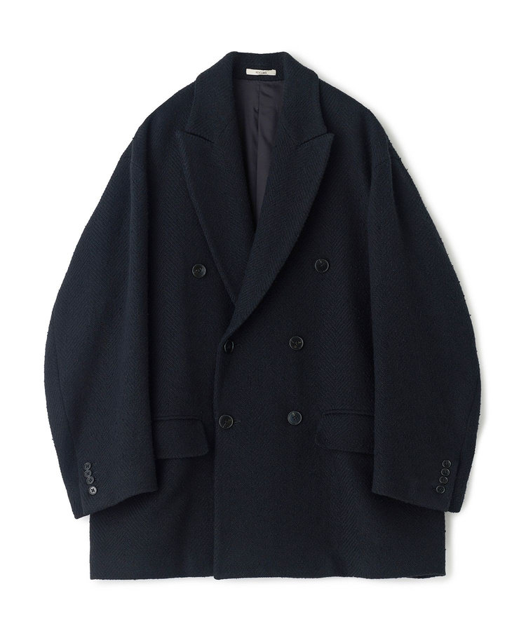 【BASED ON MEN'S BIGI HERITAGE】ブラックヘリンボーン コテージコート