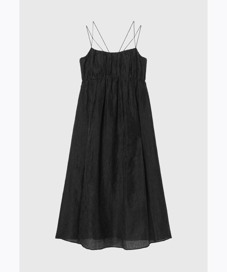 LINEN BRIGHT JACQUARD DRESS / リネンブライトジャガードドレス