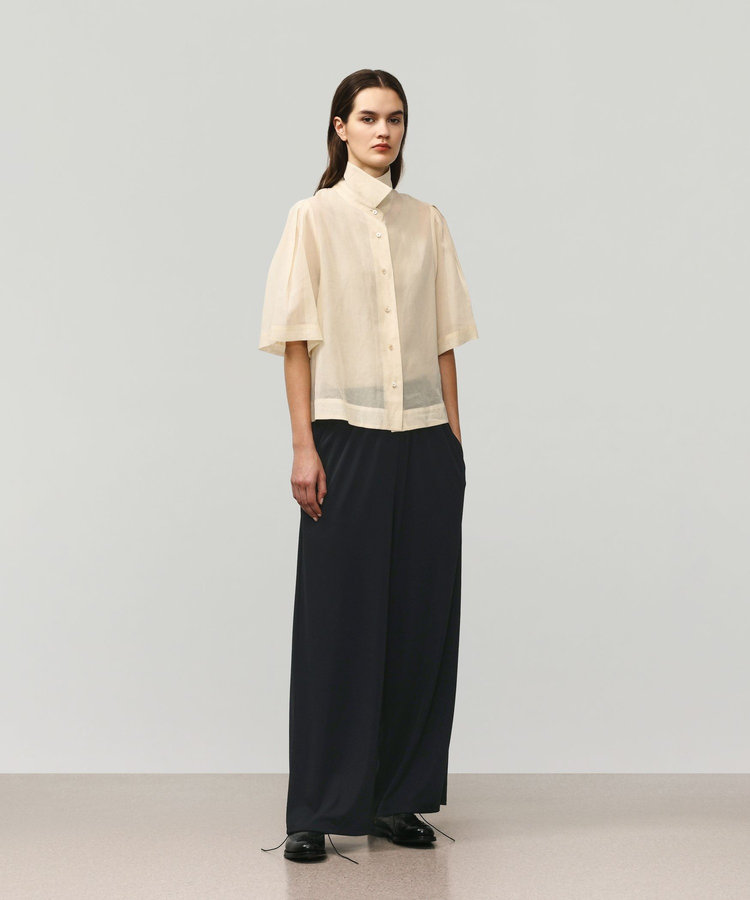 COTTON VOILE SHORT SLEEVE BLOUSE / コットンボイルショートスリーブブラウス