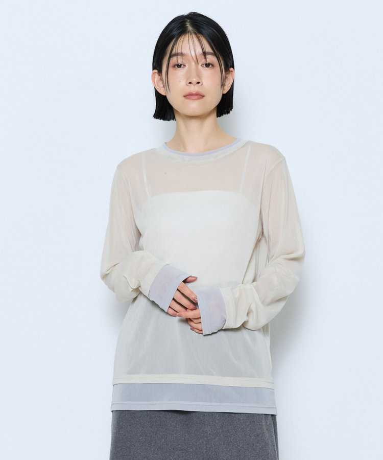 feerique チュールメッシュ配色インナー