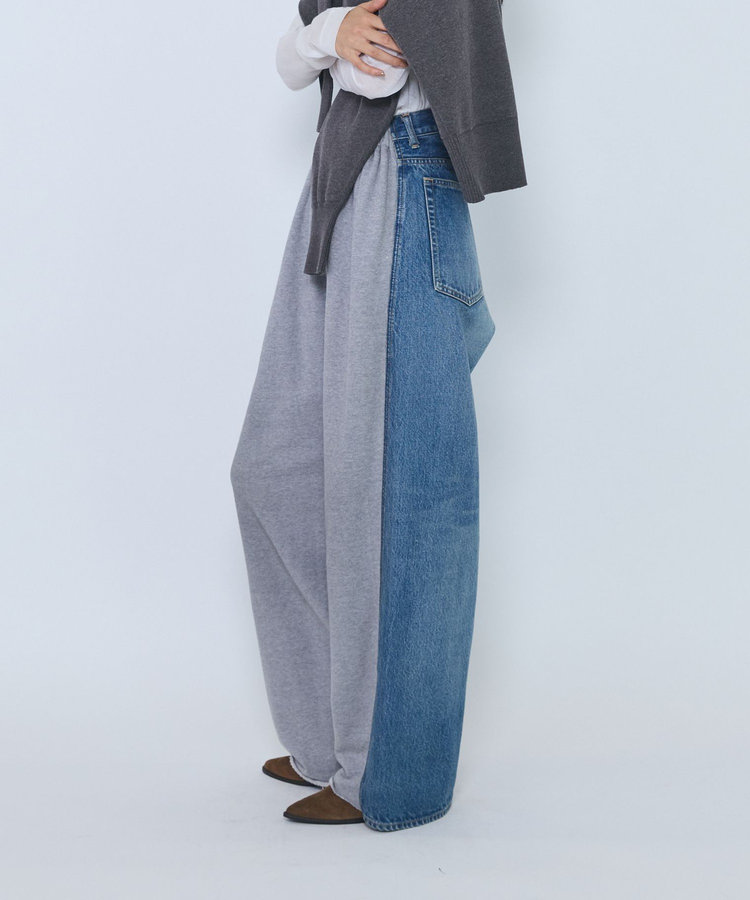 ＜INSCRIRE/アンスクリア＞"Hybride Sweat Denim Pants"スウェットデニムパンツ
