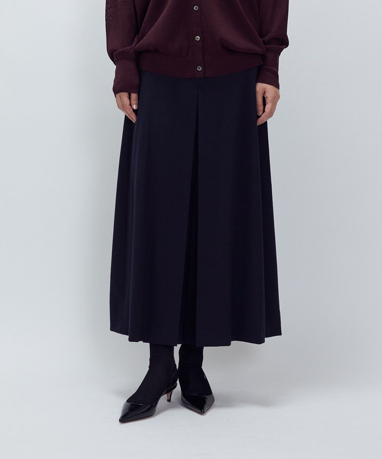 ウールサテンキュロットパンツ