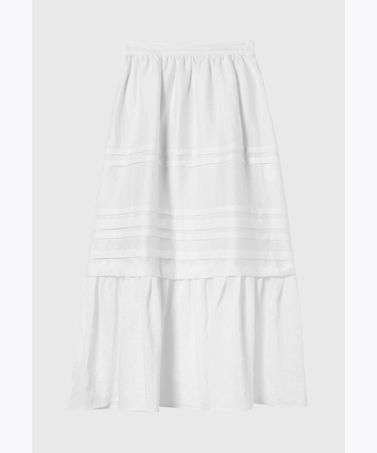 WASHABLE LINEN TUCK GATHER SKIRT / ウォッシャブルリネンタックギャザースカート