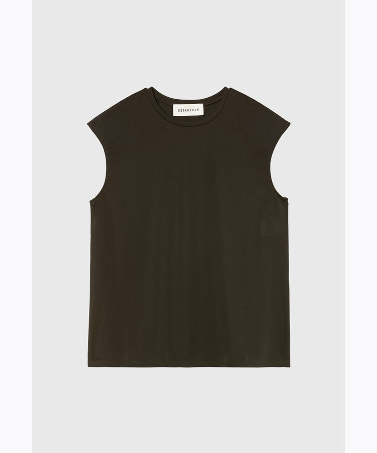 TRIACETATE JERSEY SLEEVELESS TOPS / トリアセテートジャージースリーブレストップス