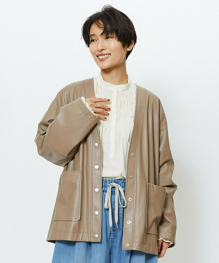 feerique フェイクレザージャケット