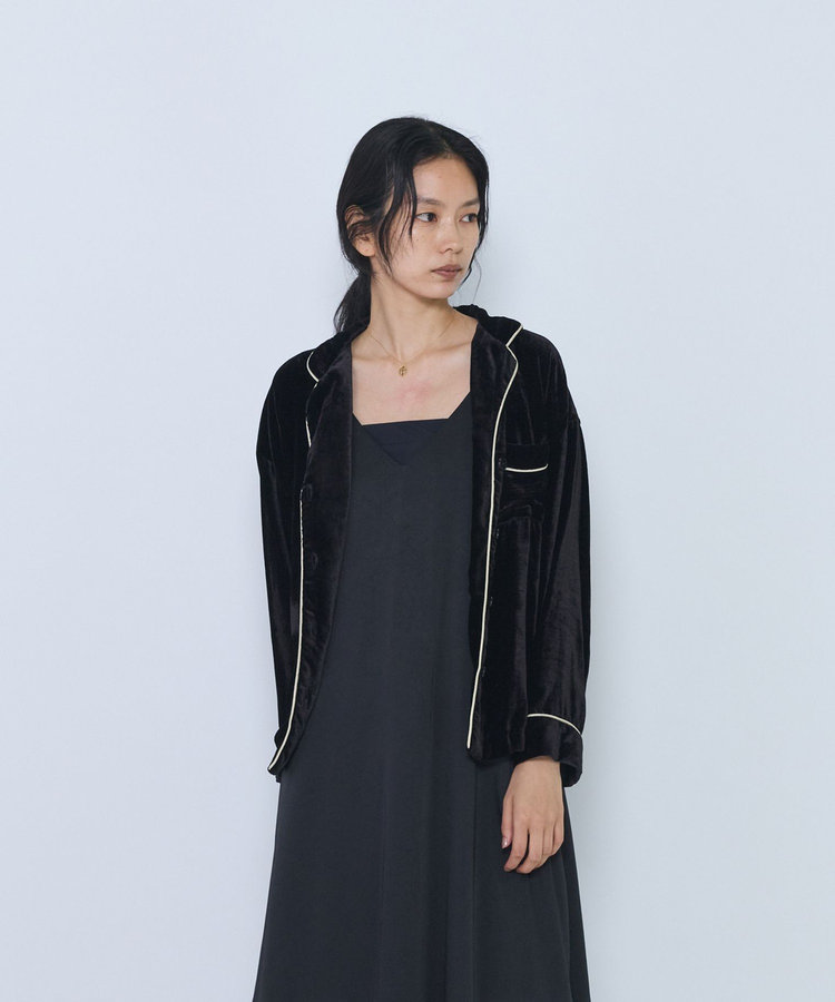 ＜COUTURE D'ADAM/クチュール ド アダム＞"Velvet Piping Shirt "ベロアシャツ
