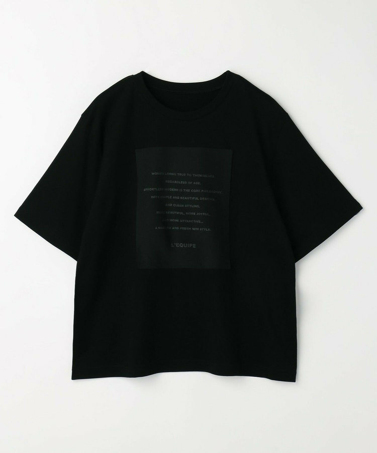 【大きいサイズ】シアーロゴプリントTシャツ