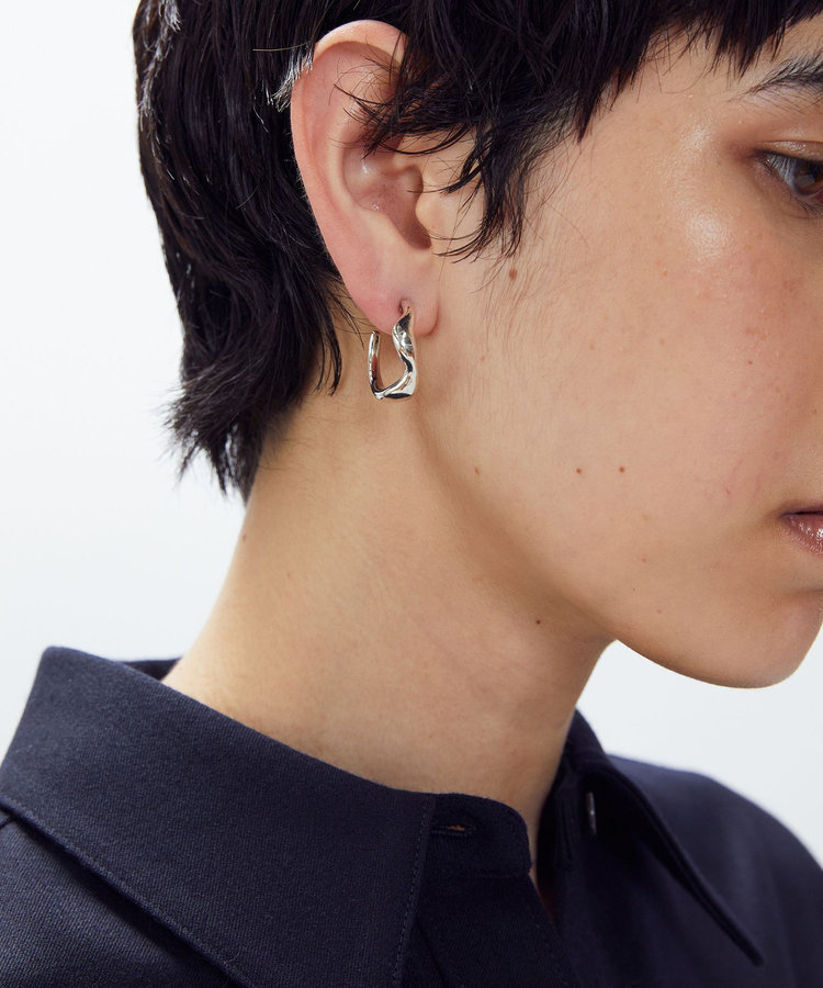 【WEB限定】＜PHILIPPE AUDIBERT (フィリップオーディベール)＞"Elrose"ピアス（シルバー）