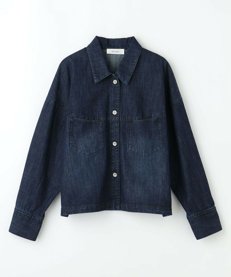 【大きいサイズ】feerique　デニムシャツブルゾン