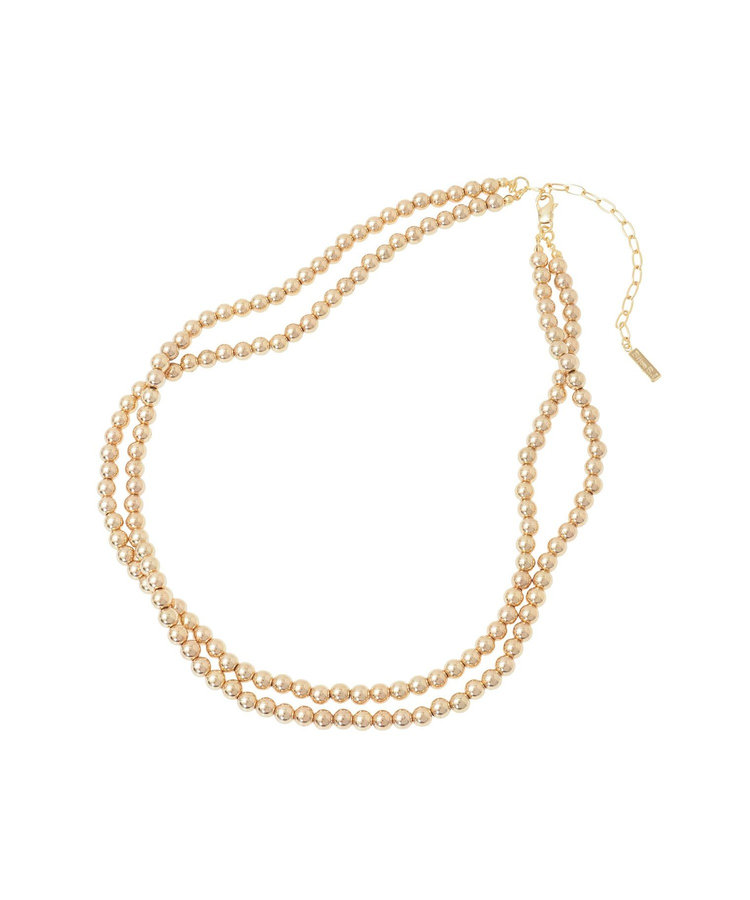 ＜Bijou R.I (ビジューアールアイ)＞別注メタリックパールダブルネックレス