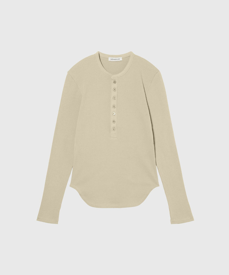ORGANIC COTTON RIB HENRY NECK / オーガニックコットンリブヘンリーネック