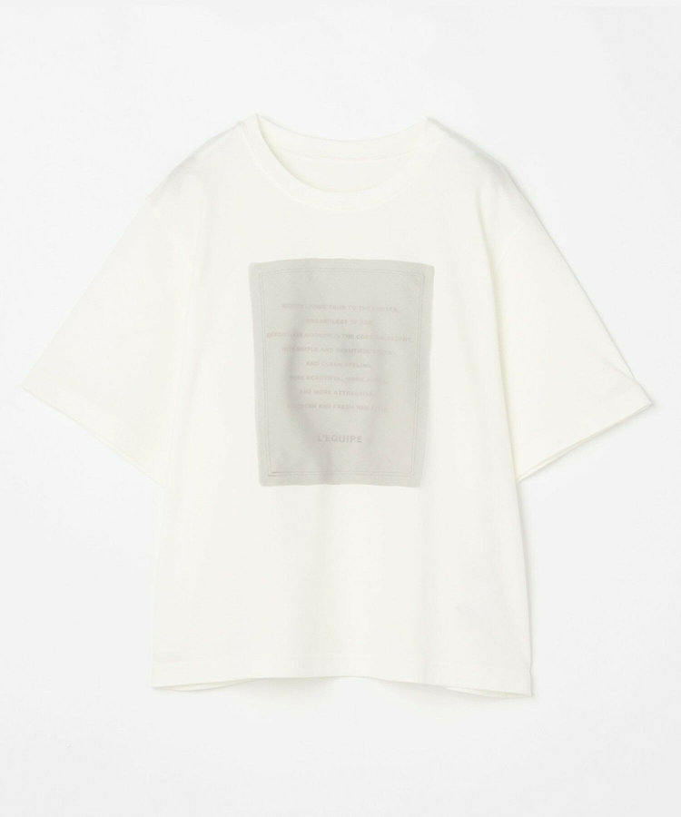 【大きいサイズ】シアーロゴプリントTシャツ