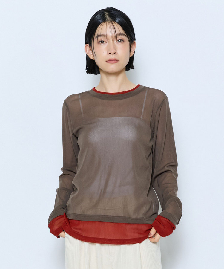 feerique チュールメッシュ配色インナー