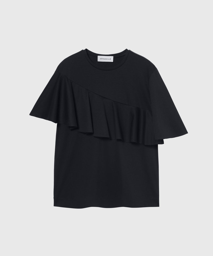 COTTON JERSEY RUFFLE TOPS / コットンジャージーラッフルトップス