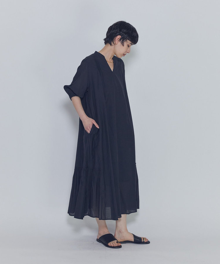 【WEB限定】＜normment（ノーメント）＞ギャザースリーブドレス