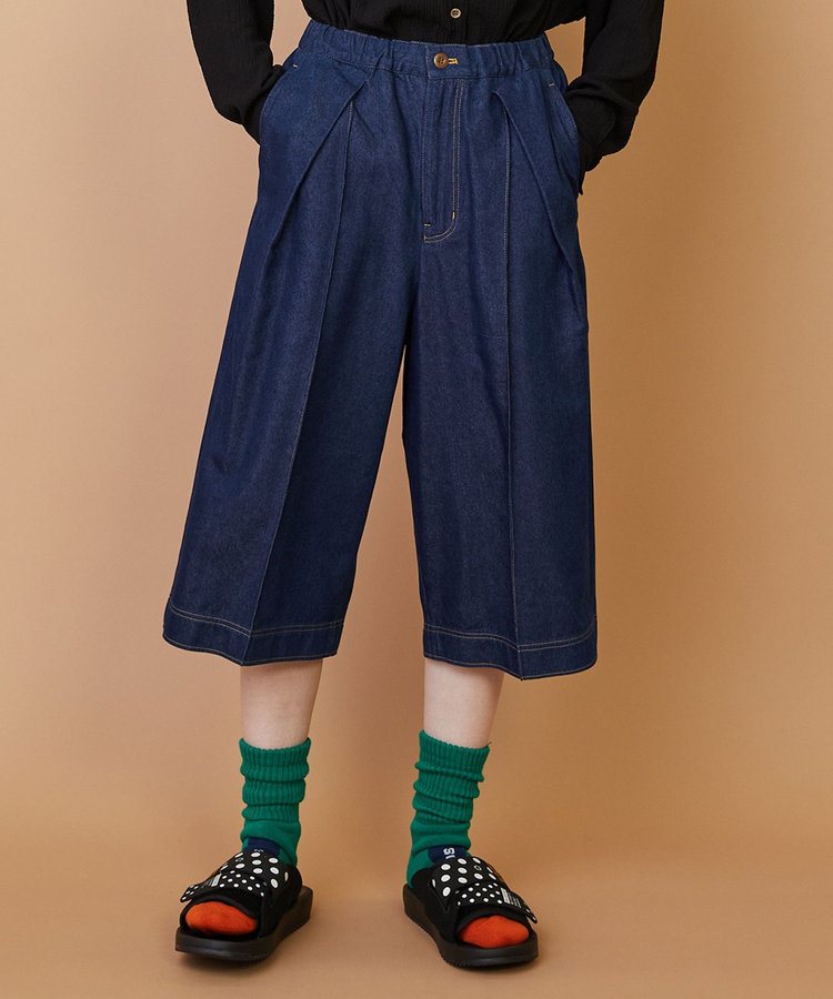 モイストデニム ハーフパンツ