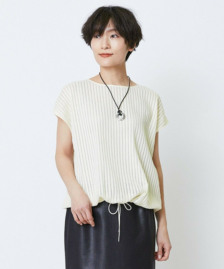 feerique ラッセルメッシュストライププルオーバー