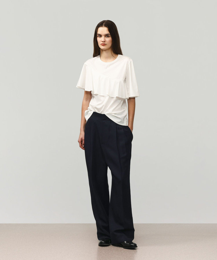 COTTON JERSEY RUFFLE TOPS / コットンジャージーラッフルトップス