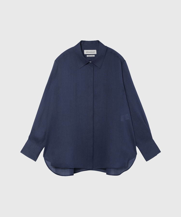 RAMIE TWILL REGULAR COLLAR SHIRT / ラミーツイルレギュラーカラーシャツ