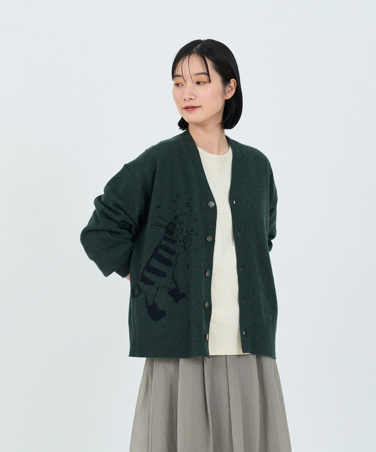 【アーティストコラボ】LOISIR×TORANEKOBONBONインターシャニットカーディガン