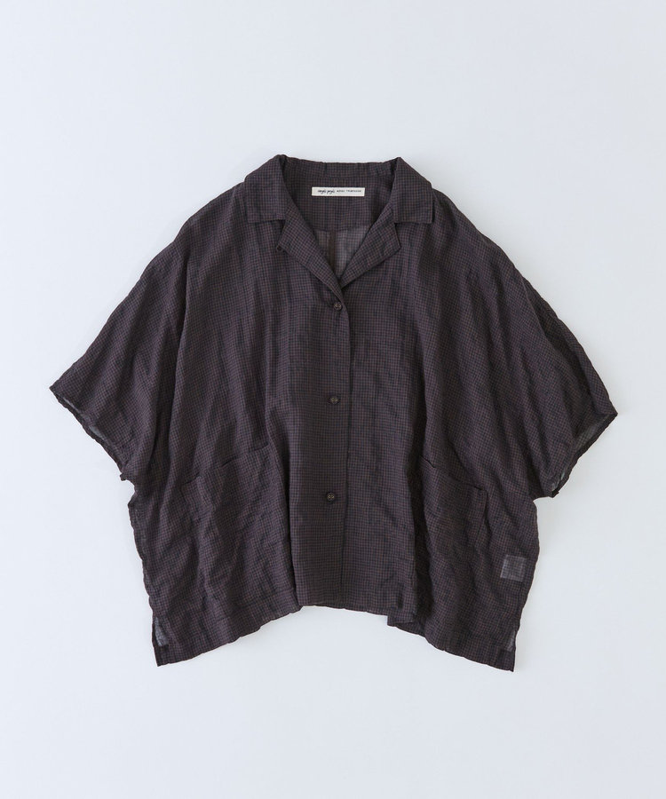 【FAVE】シャーリングオープンカラーシャツジャケット