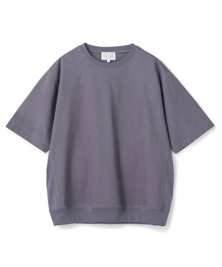 シルケットポンチリブコンビTシャツ＜ストレッチ・マシンウォッシャブル・接触冷感＞