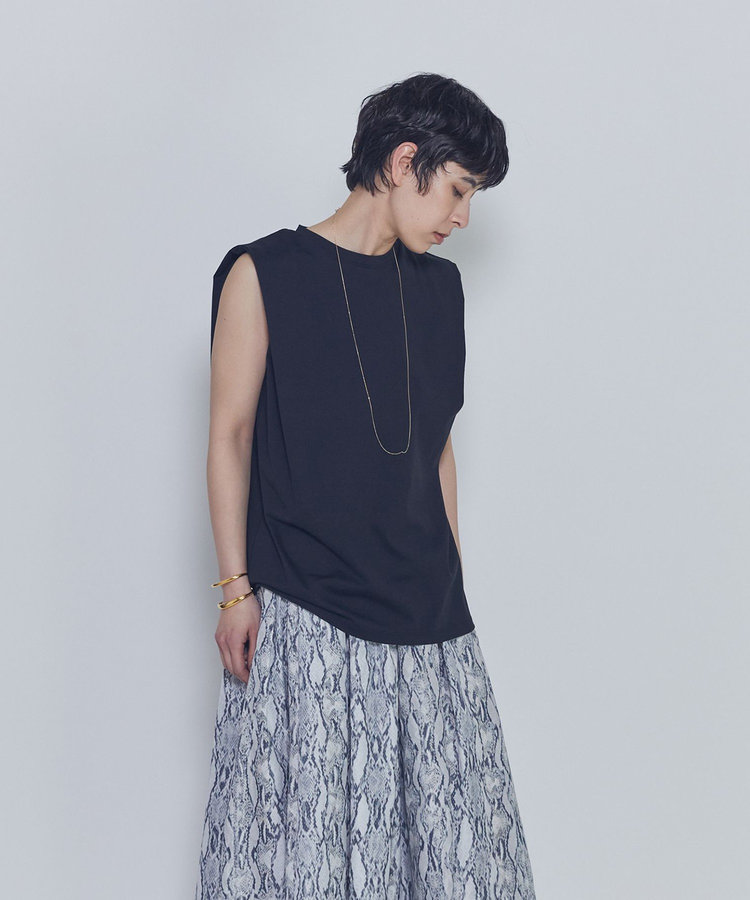 ショルダータックノースリーブTシャツ